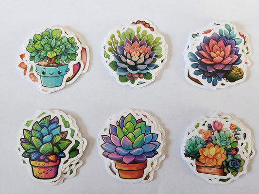 Succulent Stickers Pack of 10